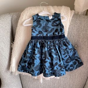 Carters baby girl 6-9m occasion dress with velvet sash & matching bloomer